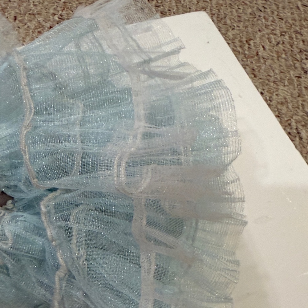 Ooh! La, La! Couture Blue “Cinderella” Dress with Silver Shoe  Detail - size 4 - Picture 6 of 7